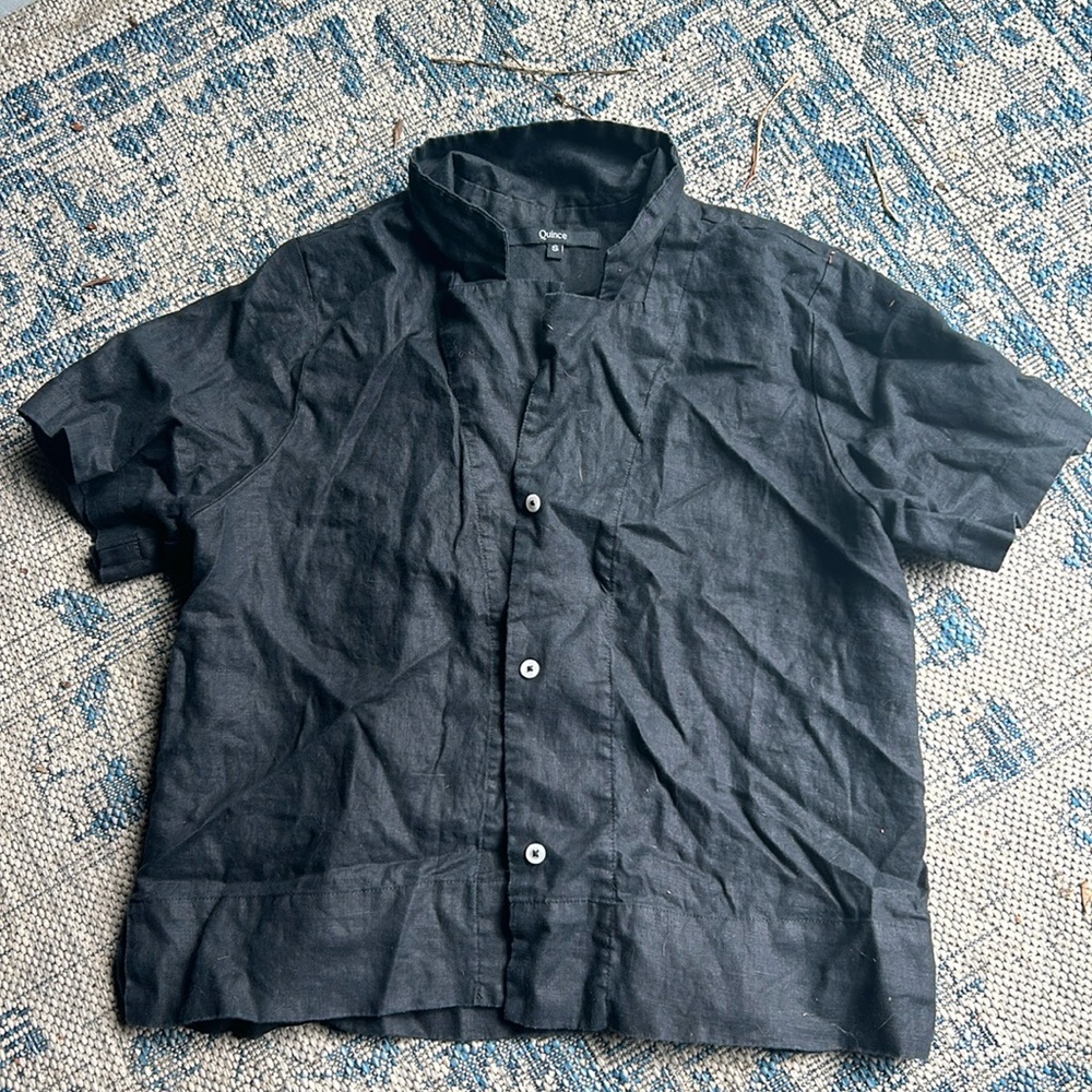 Quince Linen Button Down Top